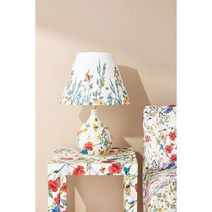 Anthropologie Mark D. Sikes Ceramic Lamp Base Floral NEW